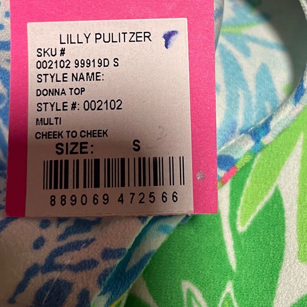 NWT Lilly Pulitzer Donna Tunic Top Multi Colored Floral Cheek To Cheek Zip Up - Picture 4 of 5